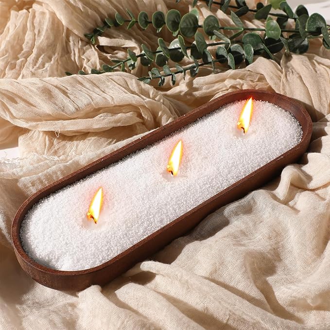 MTLEE Pearled Candle 2.2 lb Sand Wax Scented Sand Candle Kit with Gift Box 50 Wicks Refillable Jar White Beaded Wax Gift Set for Friends Mother Lover Women Family(Sage)