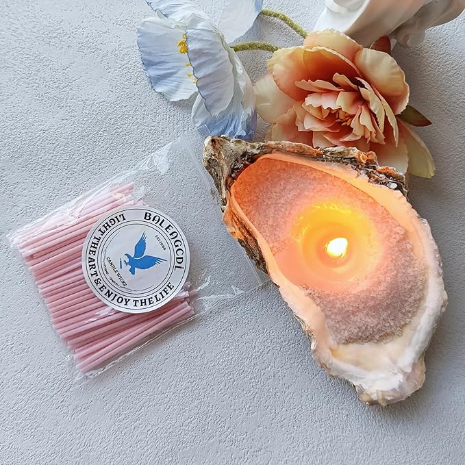Pearled Candle Wick 2.2 Inch Pink Cotton Wicks 50-Pack - Premium Metal-Free & Lead-Free Candle Wicks for Candle Making