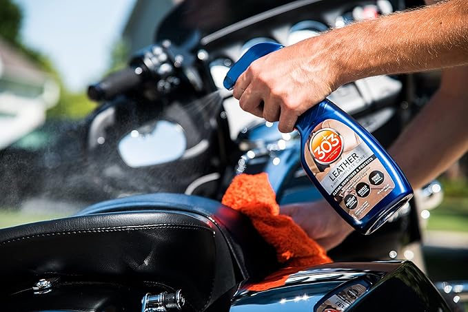 303 Products Leather 3-In-1 Complete Care - Cleans, Conditions, & Protects - Helps Prevent Fading & Cracking - Rinse Free Formula - Repels Dust, Lint, & Staining, 16 fl. oz. (30218CSR) Packaging May Vary