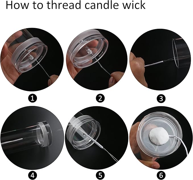 MILIVIXAY 2pcs Taper Candle Molds -Height: 9.84 inch,Top Diameter:0.50 inch,Bottom Diameter:0.87 inch-30 ft. of Wick,a Lead Wire and 2pcs Wick Clips Included as a Gift