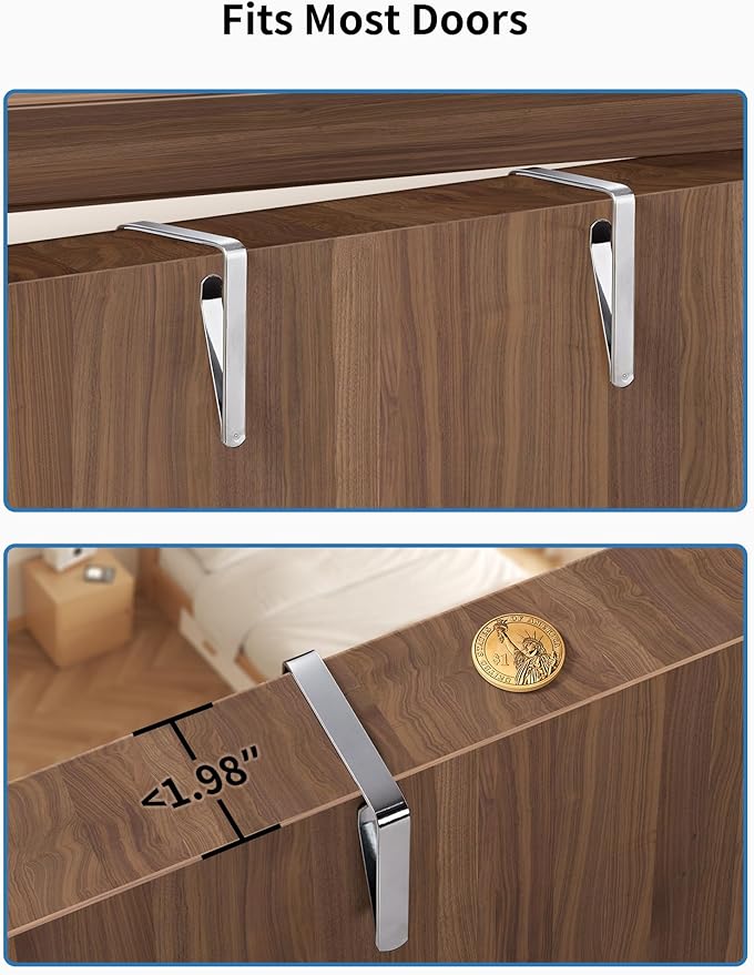JARLINK Over the Door Organizer Storage, 5 Shelf Hanging Organizer with 5 Large Capacity Pockets, Anti Tilt 44 lb Load Behind Door Storage for Bedroom, Bathroom, Pantry, Nursery, (Black)