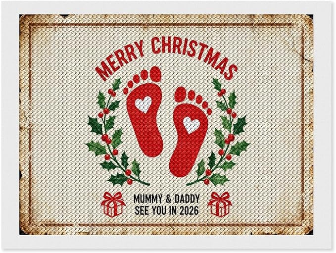 AIVKIEJK Diamond Painting Kits for Adults - Merry Christmas Painting DIY 5D Full Drill Diamond Dots Paintings with Diamonds Gem Art and Crafts Home Decor 12"x16"