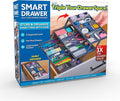 Ontel Smart Drawer Organizer - Multi-level Jewelry Holder, Cosmetics Organizer, or Office Drawer Organizer with Adjustable Dividers for Organization and Storage, Fits Drawers 9.5"W x 7.5"L x 2.75"D