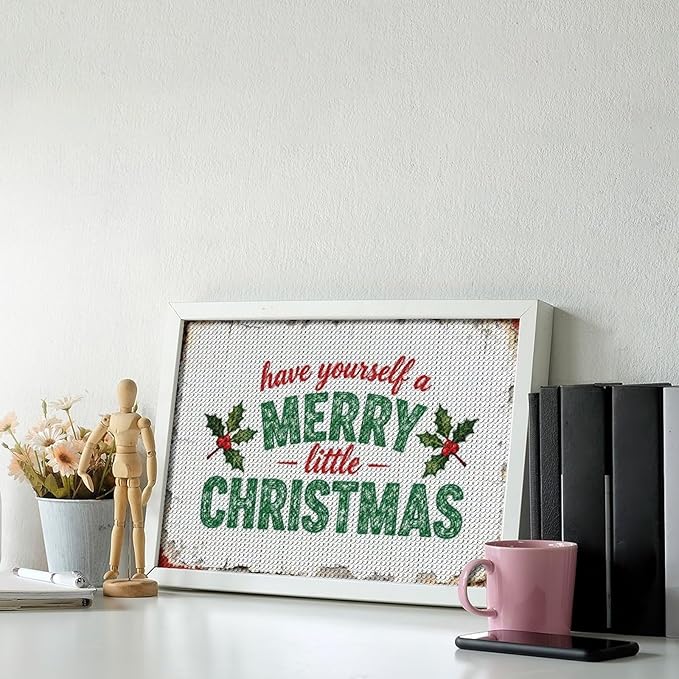 AIVKIEJK Diamond Painting Kits for Adults - Merry Christmas Santa Painting DIY 5D Full Drill Diamond Dots Paintings with Diamonds Gem Art and Crafts Home Decor 8"x12"