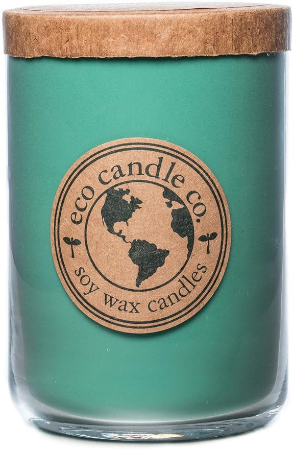 ECO CANDLE CO. Recycled Candle, Winter Wonderland, 26 oz. - Scents of Pine, Spruce, & Fir - 100% Soy Wax, No Lead, Kraft Paper Label & Lid, Hand Poured, Made from Midwest Grown Soybeans