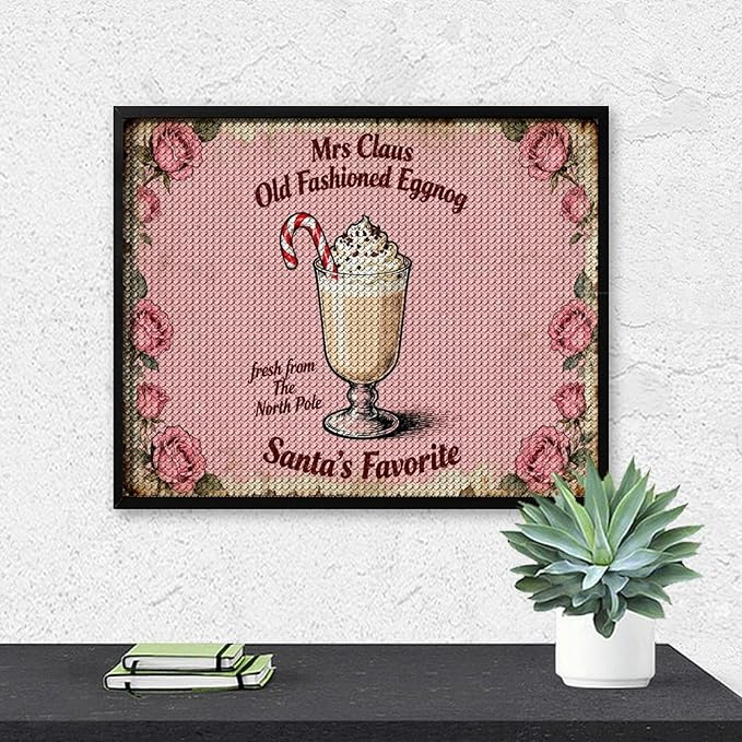 AIVKIEJK Diamond Painting Kits for Adults - Pink Christmas My Old Fashioned Eggg Painting DIY 5D Full Drill Diamond Dots Paintings with Diamonds Gem Art and Crafts Home Decor 16"x20"