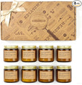 Scented Candles for Home, 8 Pack Soy Wax Candle Set, Aromatherapy Candles, Amber Jar Vintage Apothecary Style, 8 Scents Gift Set