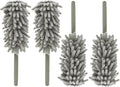 zdyCGTime Microfiber Duster for Cleaning Hand, Washable Dusters&Replaceable Microfiber Head, Extendable Pole, Used to Cleaning Offices, Furniture, Cars, Air Conditioners and Ceiling Fans(4Pack/Grey)