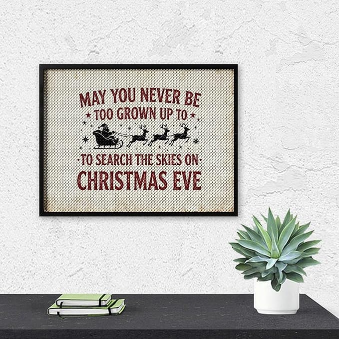 Diamond Painting Kits for Adults - Christmas May You Never Grow Too Big to Search The Sky On Christmas Eve Painting DIY 5D Full Drill Diamond Dots Paintings with Diamonds Gem Art And Crafts Home Decor