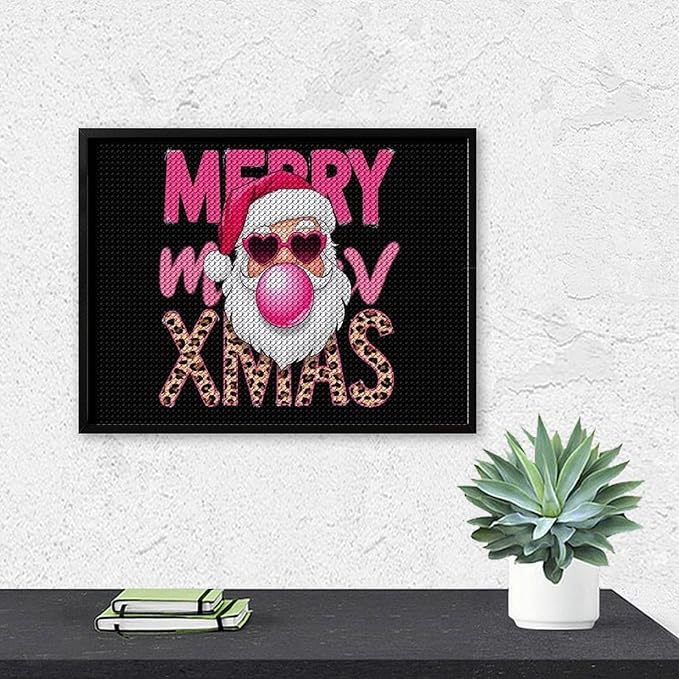 AIVKIEJK Diamond Painting Kits for Adults - Santa Christmas Painting DIY 5D Full Drill Diamond Dots Paintings with Diamonds Gem Art and Crafts Home Decor 12"x16"
