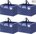Fabspace Moving Bags, Extra Large Moving Supplies, Heavy Duty Storage Bags, Packing Bags with Reinforced Zippers & Handles, Collapsible Packing Boxes, Storage Totes for Moving, Packing, 125L, 4 Packs