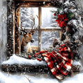 Diamond Art Kits for Adults, Christmas Diamond Painting Kits for Beginners, 5D Full Drill Gem Art Paint with Diamonds Dots Crafts Kits for Home Decor Gift 14x14inch