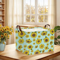 Cute Rectangle Storage Basket Nursery Room Decor Gift Basket (Sunflower)