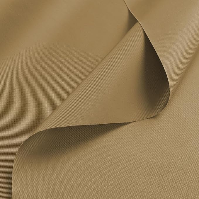 Nylon Fabric, 58"W 420D Waterproof Fabric 1 Yard Ripstop Nylon Material Outdoor Upholstery Twill Sewing Material for Patio Chair, Lining, Cushion, Purse, Tote Bag, Tent, Tarp Cover, DIY Project Khaki