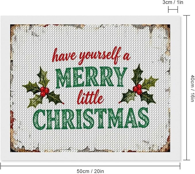 AIVKIEJK Diamond Painting Kits for Adults - Merry Christmas Santa Painting DIY 5D Full Drill Diamond Dots Paintings with Diamonds Gem Art and Crafts Home Decor 16"x20"