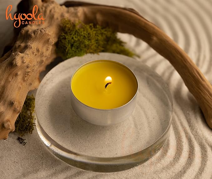Hyoola Tealight Citronella Candles - Anti Mosquito Candle - 4 Hour Burn - 100 Pack - DEET Free