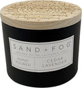 Sand + Fog Scented Candle - Cedar Lavender – Additional Scents and Sizes – 100% Cotton Lead-Free Wick - Luxury Air Freshening Jar Candles - Perfect Home Decor – 12oz