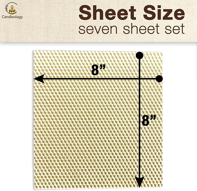 White Ivory Beeswax Sheets for Candle Making - Natural Beeswax Candle Making Kit for Kids & Adults