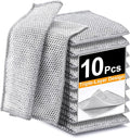 Inkhut Non Scratch Wire Dishcloth, Multipurpose Wire Dishwashing Rag for Wet and Dry, Multifunctional Dish Rags for Washing Dishes Kitchen Cleaning