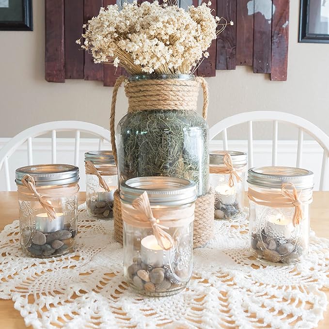 Stonebriar White Unscented Smokeless Long Burning Tea Light Candles with 8 Hour Burn Time, 200 Count