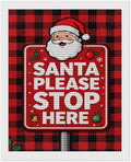AIVKIEJK Diamond Painting Kits for Adults - Holly & Stars, Santa Please Stop Here Painting DIY 5D Full Drill Diamond Dots Paintings with Diamonds Gem Art and Crafts Home Decor 16"x20"