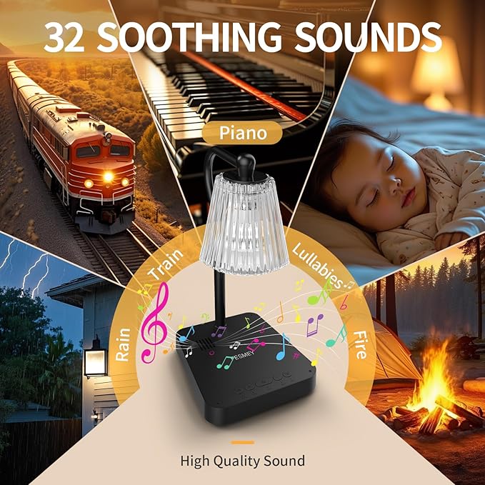 Dimmable Candle Warmer Lamp with Timer, 2-in-1 Adjustable Candle Lamp Warmer Light Sound, Touch Control Lamp Candle Warmer Light for Jar Candles