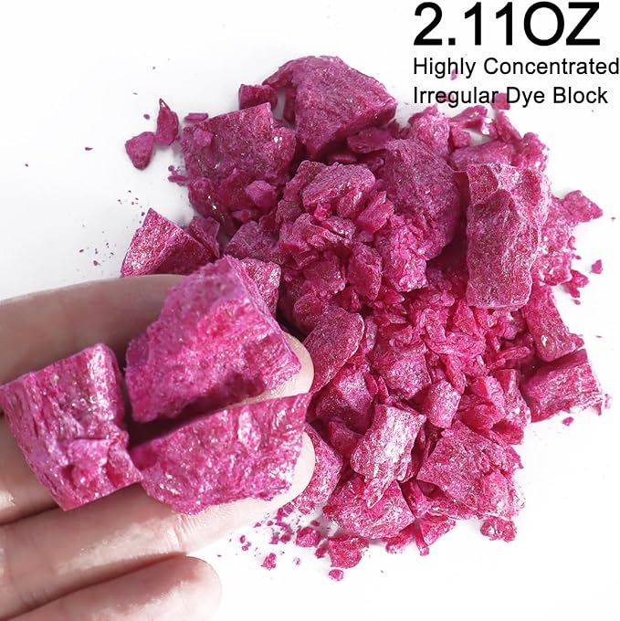 Renfio Candle Dye - 2.11oz/60g Pink, Highly Concentrated Wax Dye for Soy Wax, Bulk Blocks, Coloring Dyes, Chips, Candle Making Kit