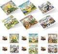 5D Diamond Art Painting Greeting Cards Kit, DIY Cards for Blessings Congratulations Gifts, Greeting Card Set for Birthday Thanksgiving Day Christmas Halloween-Tractor Buggy