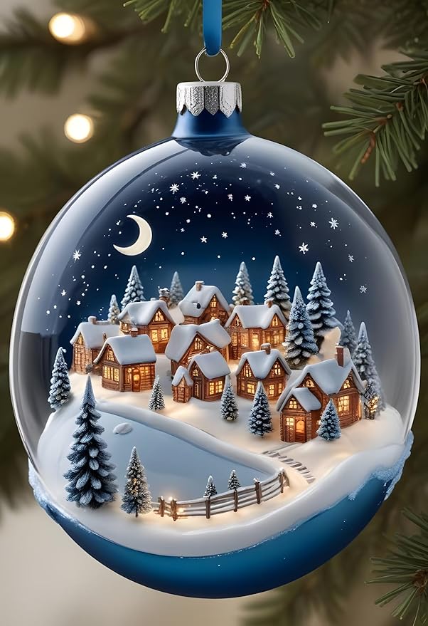 QZOTRXI Christmas Diamond Painting Kits for Adults DIY, 5D Christmas Glass Ball Diamond Art for Beginners,Round Full Drill Paintings with Diamonds Gem Art for Home Wall Decor 12x16 Inch