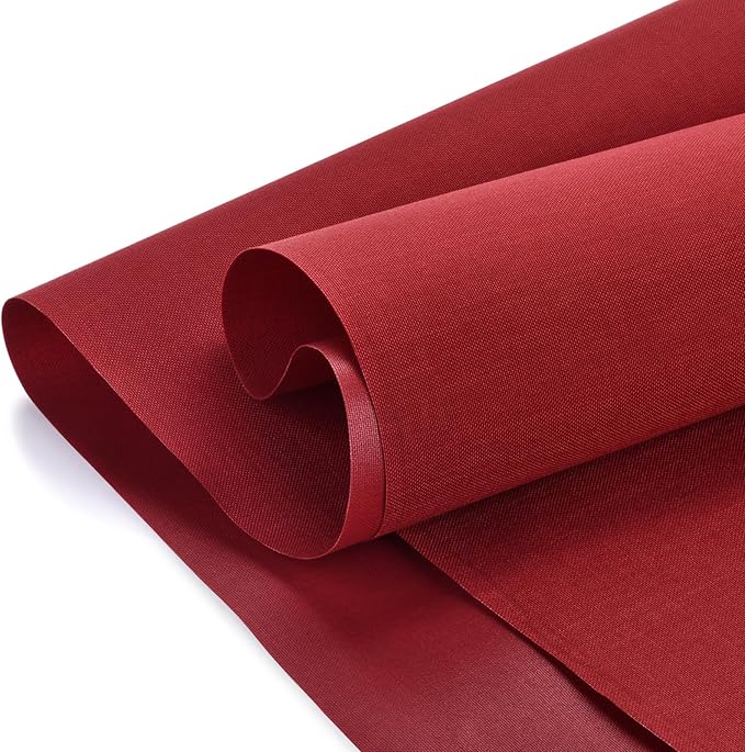 Waterproof Canvas Fabric - 58" Wide 600D Upholstery Polyester Material - Durable Indoor Outdoor Water Resistant Fabric for Furniture Cover Cushion Home Awning Tent (Red, 1 Yard)