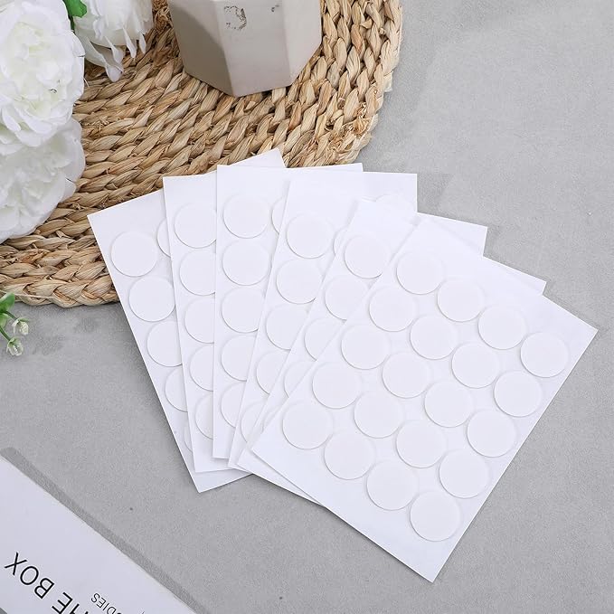 Xthrotsenk 1000 Pieces Candle Wick Stickers for Candle Making Tabs Double Sided Heat Resistance Stickers Candles Dots Wicks Tabs for Candles Making