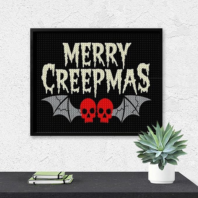 AIVKIEJK Diamond Painting Kits for Adults - Halloween & Christmas Gothic Ghost Christmas Painting DIY 5D Full Drill Diamond Dots Paintings with Diamonds Gem Art and Crafts Home Decor 16"x20"