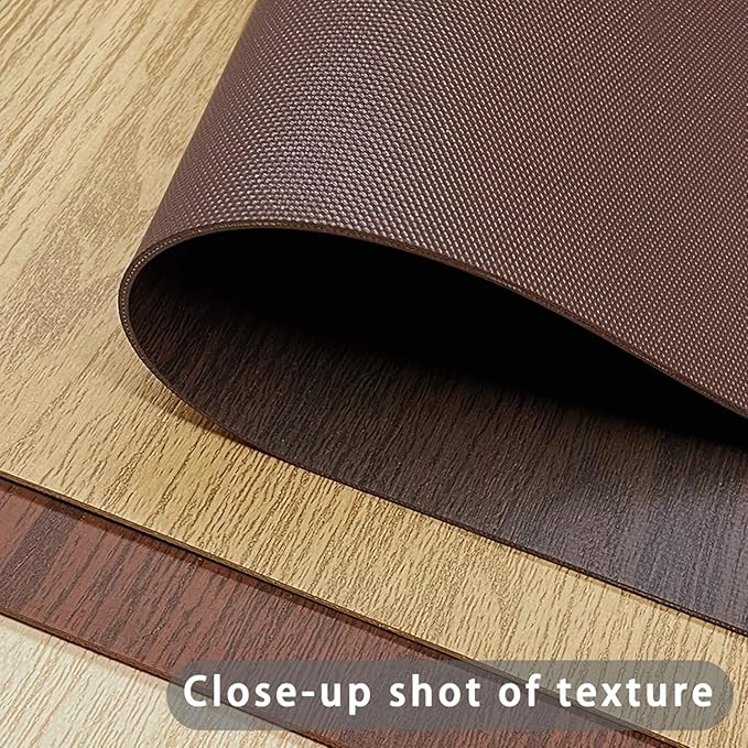 Wood Grain Round Table Protector 48/52/42/54/36 inch, Waterproof PU Leather Table Mat, Heat Resistant Circular Dining Table Pad for Kitchen, Coffee Table, Office Desk,(Apricot,53in)