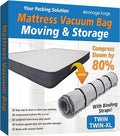 Storage Logic Foam Mattress Vacuum Bag for Moving, Storage, Vacuum Seal Mattress Bag with Straps (Twin/Twin XL)