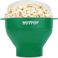 The Original Hotpop Microwave Popcorn Popper, Silicone Popcorn Maker, Collapsible Bowl BPA-Free and Dishwasher Safe- 20 Colors Available (Olive Green)