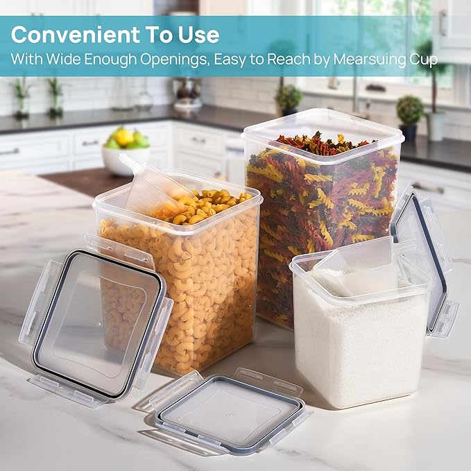 Vtopmart 24 Pcs Food Storage Containers with 10 PCS Flour and Sugar Storage Container