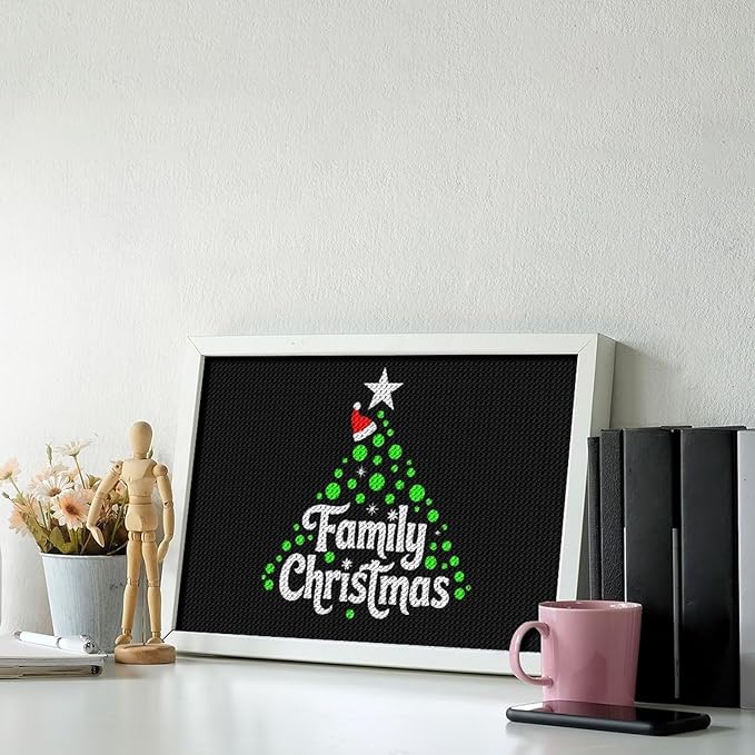 AIVKIEJK Diamond Painting Kits for Adults - Cute Family Christmas Painting DIY 5D Full Drill Diamond Dots Paintings with Diamonds Gem Art and Crafts Home Decor 8"x12"
