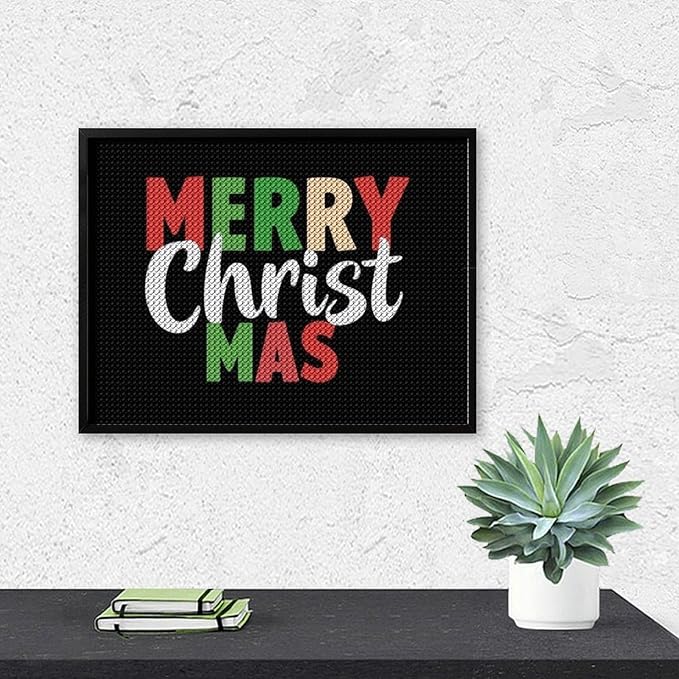 AIVKIEJK Diamond Painting Kits for Adults - Merry Christmas Painting DIY 5D Full Drill Diamond Dots Paintings with Diamonds Gem Art and Crafts Home Decor 12"x16"
