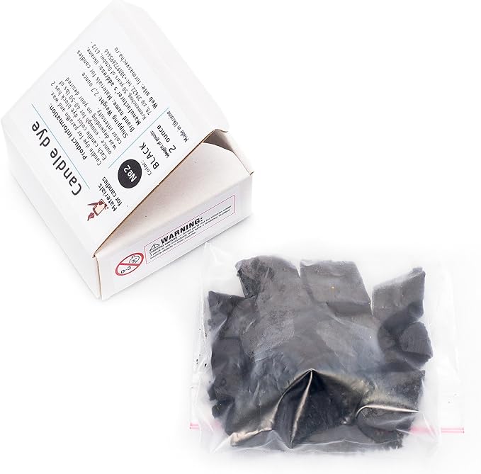 Black Candle Dye 2oz for Soy Candle Making – Candle Shop Premium Color Dye Blocks for Soy Wax, Beeswax, Paraffin - Candle Wax Dyes
