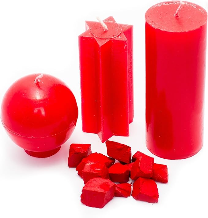 Red Candle Dye 2oz for Soy Candle Making – Candle Shop Premium Color Dye Blocks for Soy Wax, Beeswax, Paraffin -Candle Wax Dyes