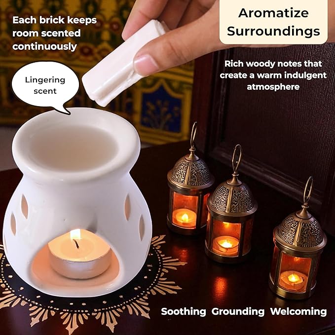 TRUMIRI Exotic Oud Scented Wax Melts - Made with Non Toxic Soy Wax and Essential Oils - Long Lasting Strong Scent for Men Candle Wax Cubes Tarts for Warmers Pack of 4