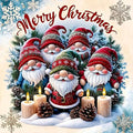 Christmas Gnome Candle Diamond Art Painting Kits for Adults, Winter Diamond Painting Kits for Adults Beginners, 5D DIY Full Drill Diamond Dot Gem Art Kits for Adult, Home Wall Decor 13.8x13.8 Inch