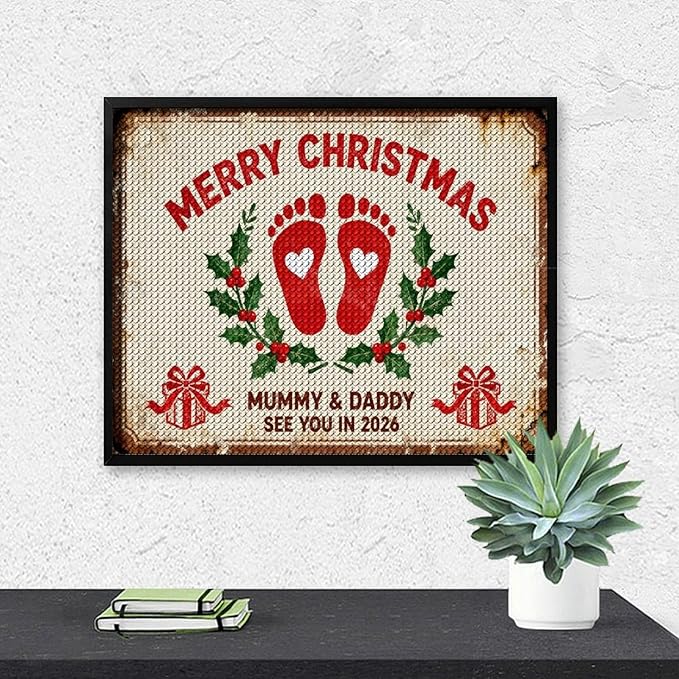 AIVKIEJK Diamond Painting Kits for Adults - Merry Christmas Painting DIY 5D Full Drill Diamond Dots Paintings with Diamonds Gem Art and Crafts Home Decor 16"x20"