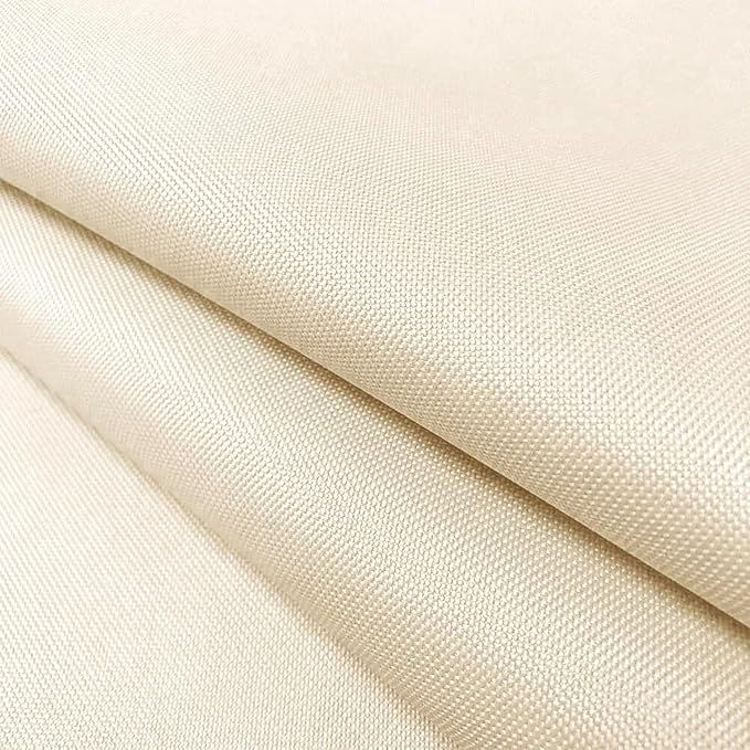 Foreate Waterproof Canvas Fabric by The Yard 600D Upholstery Fabric for Chairs 58" Wide Indoor Outdoor Water Resistant Canvas Polyester Material Sewing DIY Cloth, 10 Yards Pale Yellow