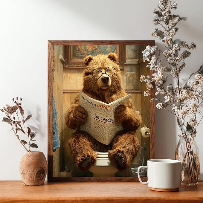 Reivworl Bear Diamond Art Kits for Adults, Bear Diamond Painting Kits, Gem Art Kit for Gifts and Home Interior Decor 12x16 Inch