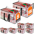 RoomHacks Clear Heavy Duty Extra Large Moving Bags, Reinforced Handle and Double Zipper Storage Bags, Packing Bags Alternative (8 Packs)