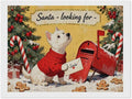 Diamond Painting Kits for Adults - Cute Scottish Terrier Christmas Westie Dog Holding Santa Letter Painting DIY 5D Full Drill Diamond Dots Paintings with Diamonds Gem Art And Crafts Home Decor 12"x16"