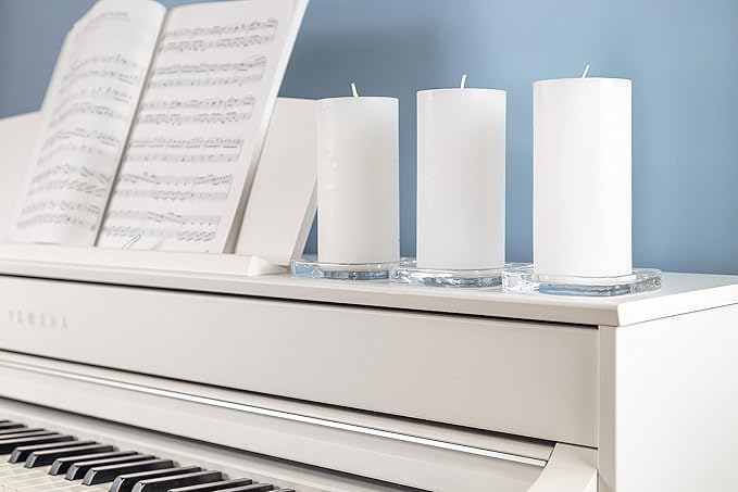 Melt Candle Pillar Candles, 3 Pack - Unscented Candles for Home, Church, Weddings, & More - 3" x 6", White