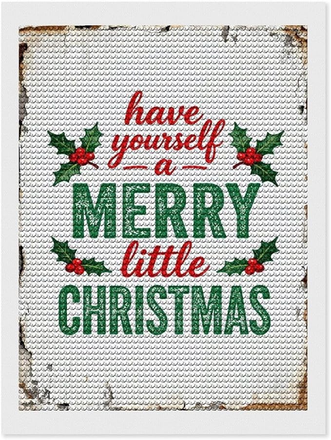 AIVKIEJK Diamond Painting Kits for Adults - Merry Christmas Santa Painting DIY 5D Full Drill Diamond Dots Paintings with Diamonds Gem Art and Crafts Home Decor 12"x16"