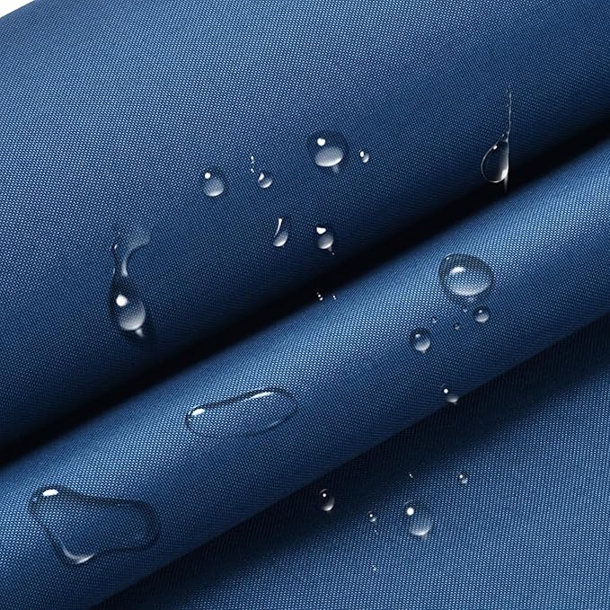 Waterproof Canvas Fabric by The Yard 58" W 600D Upholstery Polyester Material Indoor Outdoor Water Resistant Fabric for Chair Cushion Furniture Cover Sewing (600D Ocean Blue, 1 Yard)